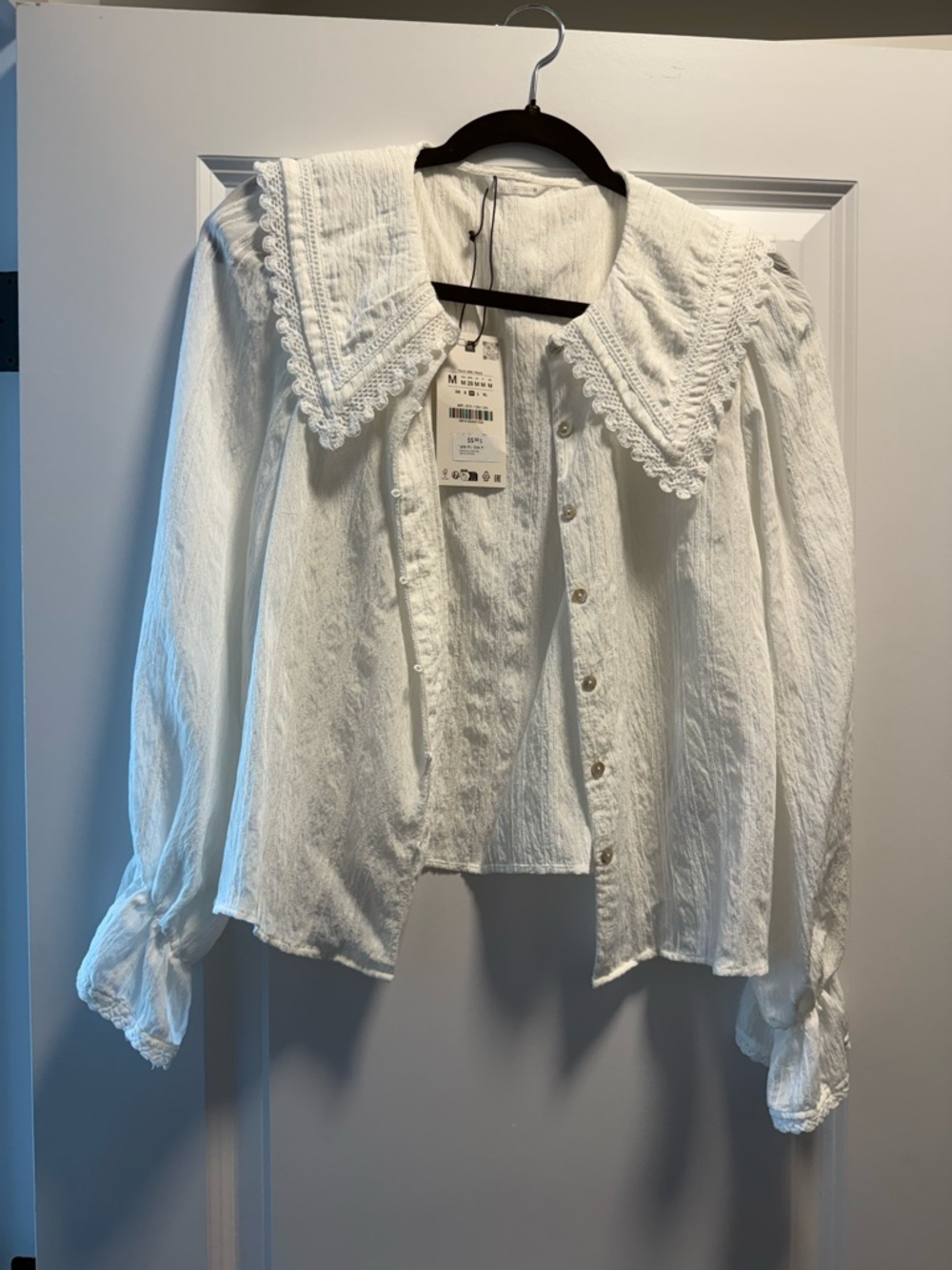 Zara Peter Pan blouse